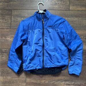 Vintage Trek Bicycles Blue Black Cycle Jacket Fleece Lined Coat Women's Medium